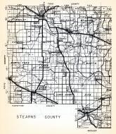 Stearns County 1, Ashley, Sauk Centre, Melrose, Millwood, Raymond, Getty, Grove, Oak, North Fork, Lake George, Minnesota State Atlas 1954